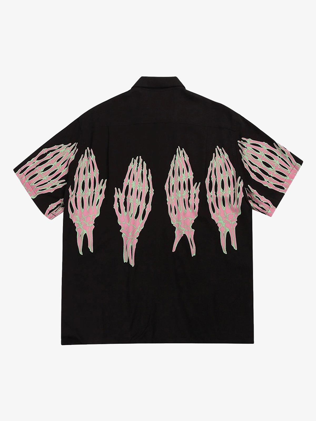 Thesupermade Ghost Hand Ghost Claw Casual Print Shirt 