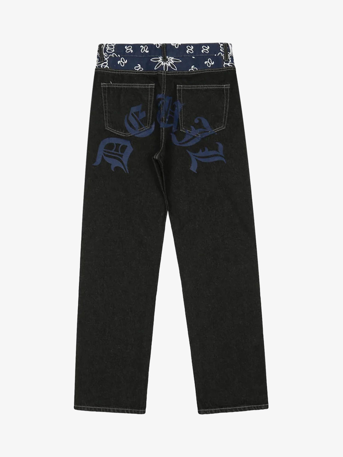 Thesupermade Petal Letter Straight Jeans 