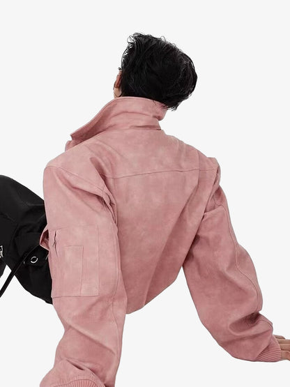 Thesupermade Vintage Motorcycle Suede Street Rap Jacket - 2232 
