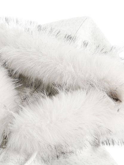 Fur Collar Stitching Cardigan Hoodie 