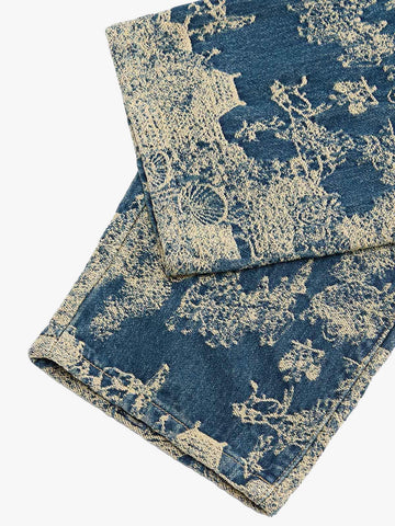 Landscape Jacquard Straight Jeans 