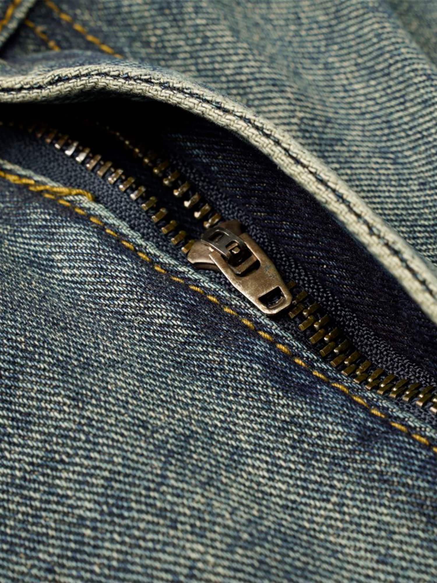 Thesupermade Washed Distressed Waistband Straight Jeans 