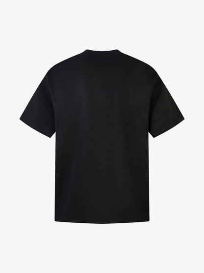 Retro Quarter Zip Up Suede Embroidered T-shirt 