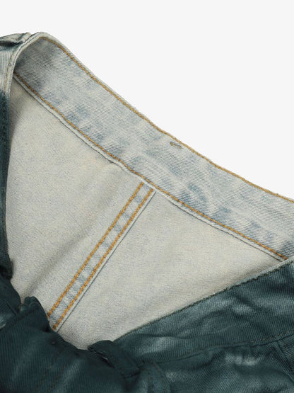 Thesupermade Gradient Dip Dye Wash Multi-Pocket Cargo Jeans - 2276 
