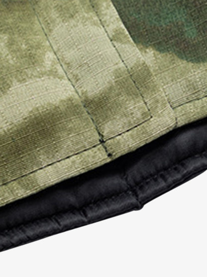 Thesupermade Camouflage Patchwork Hooded Jacket 
