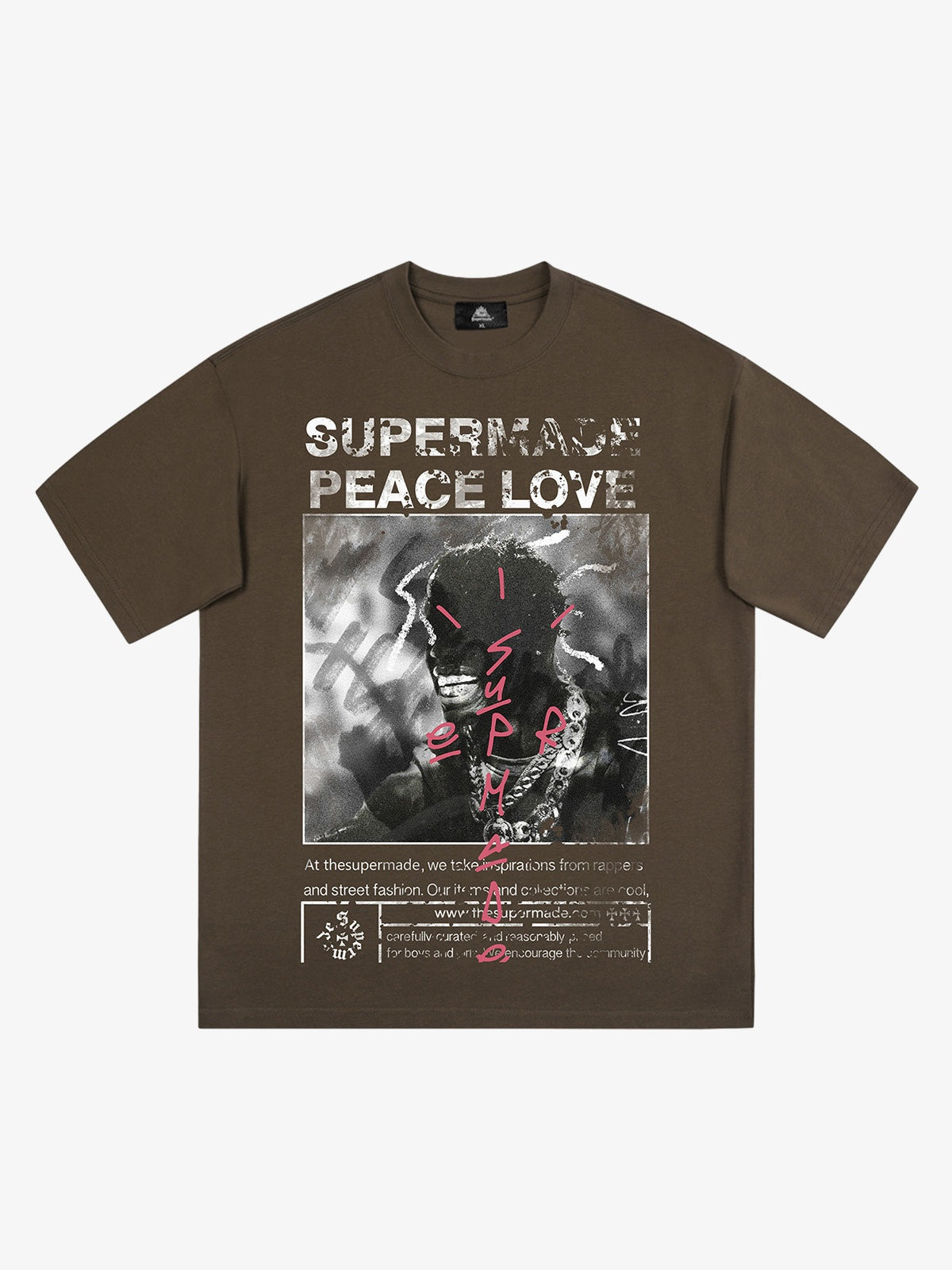 Thesupermade Gangsta Rapper Oversize Graphic T-shirt  - 1990 