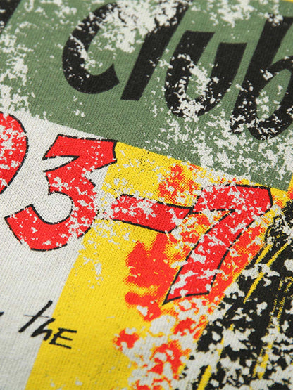 Spliced Deconstruction Print T-shirt 