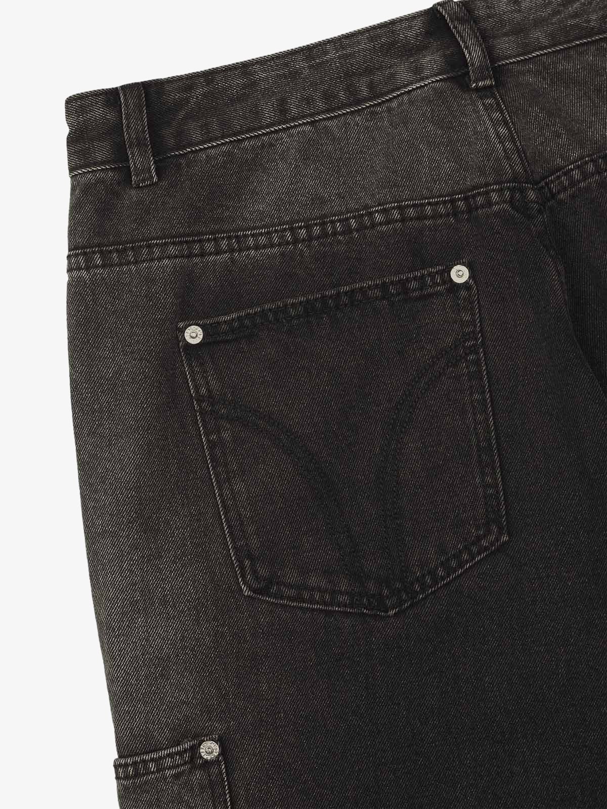 Thesupermade Multi-pocket Zipper Design Washed Hip-Hop Jeans - 2112 