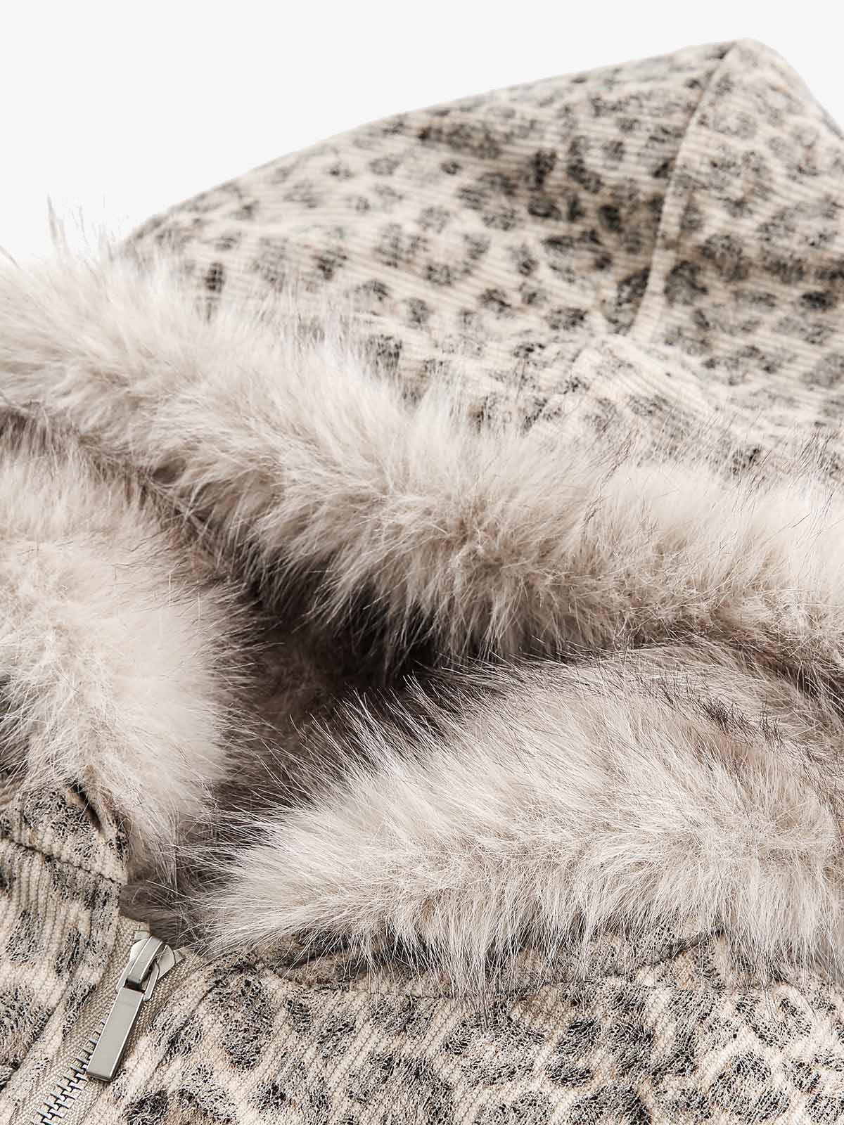 Thesupermade Washed Fur Hooded Jacket - 2265 
