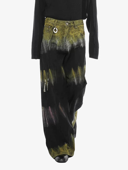 Thesupermade Graffiti Fun Tie-Dye Straight Jeans 