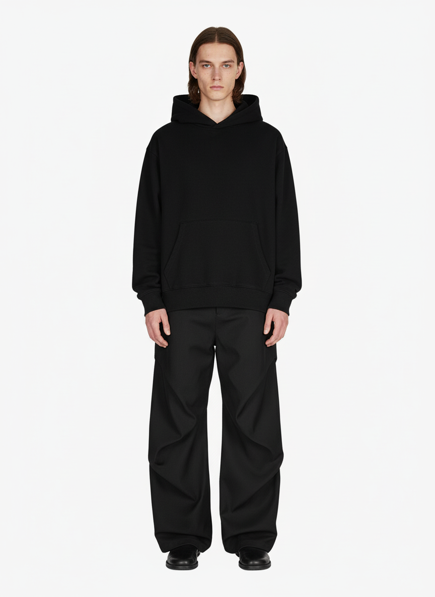 Woven Retro Cleanfit Pleated Drape Pants 