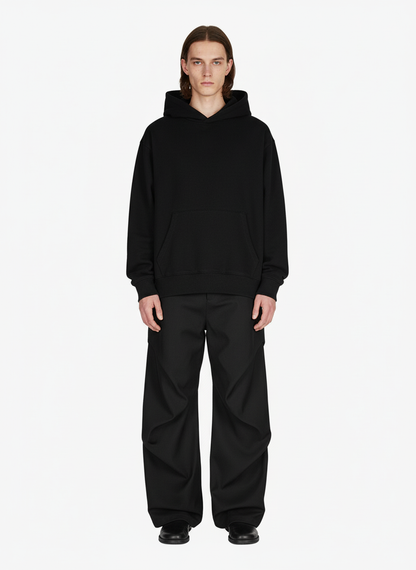 Woven Retro Cleanfit Pleated Drape Pants 