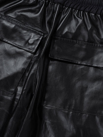 RO-style multi-pocket matte coated overalls - 2094 