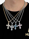 Thesupermade Corss Full Diamond Necklace-1514 
