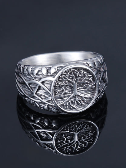 Tree Of Life Vine Stainless Steel Ring 