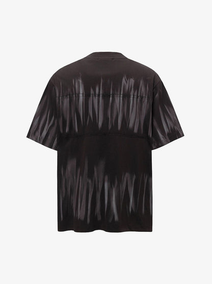 Oversized Tie-Dye Embroidered Letter T-Shirt 