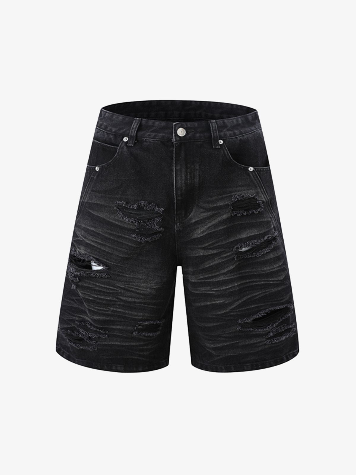 Distressed Washed Distressed Denim Set 