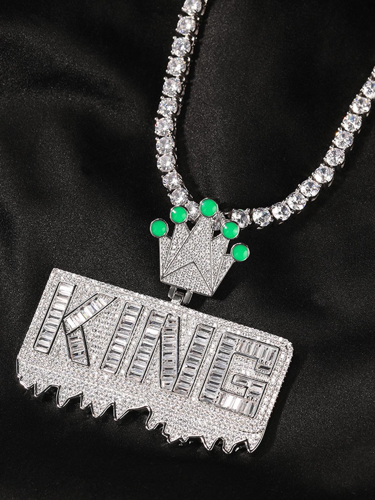 "KING" Crown Pendant Necklace 