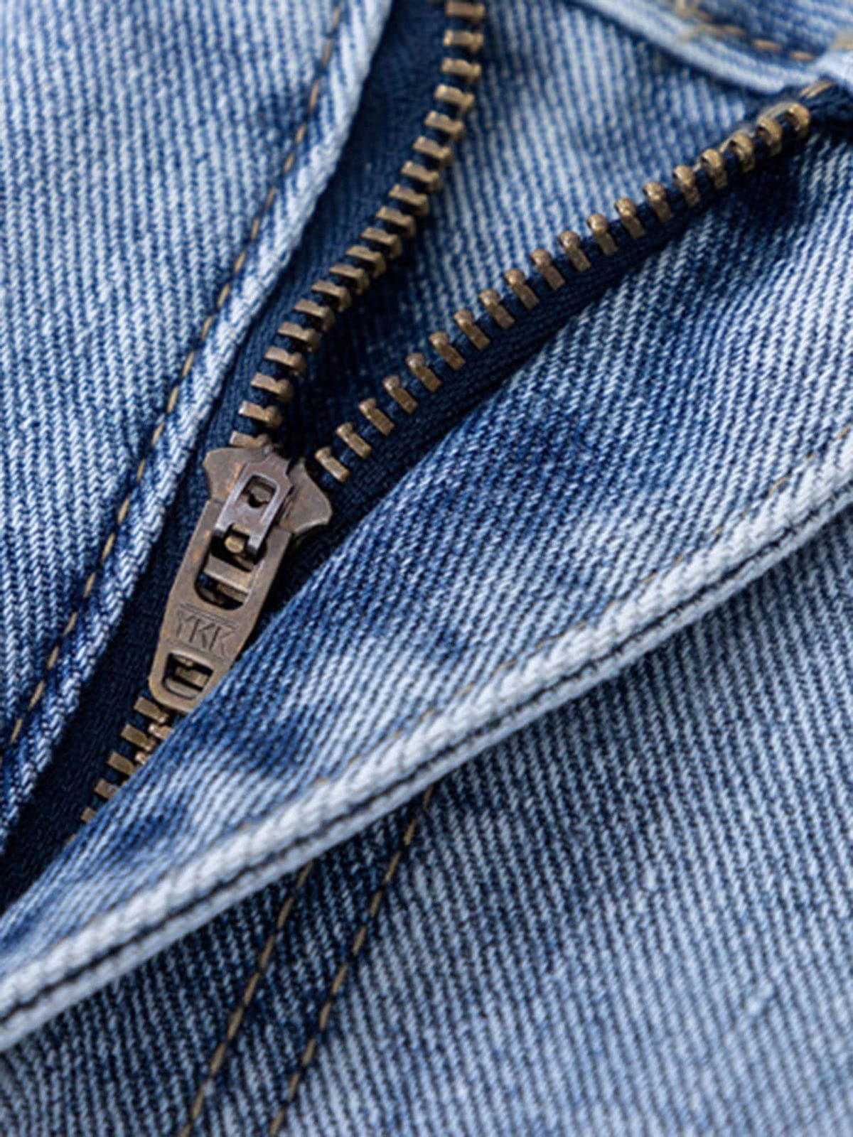 Niche Design Letter Embroidered Tie-dye Gradient Jeans 