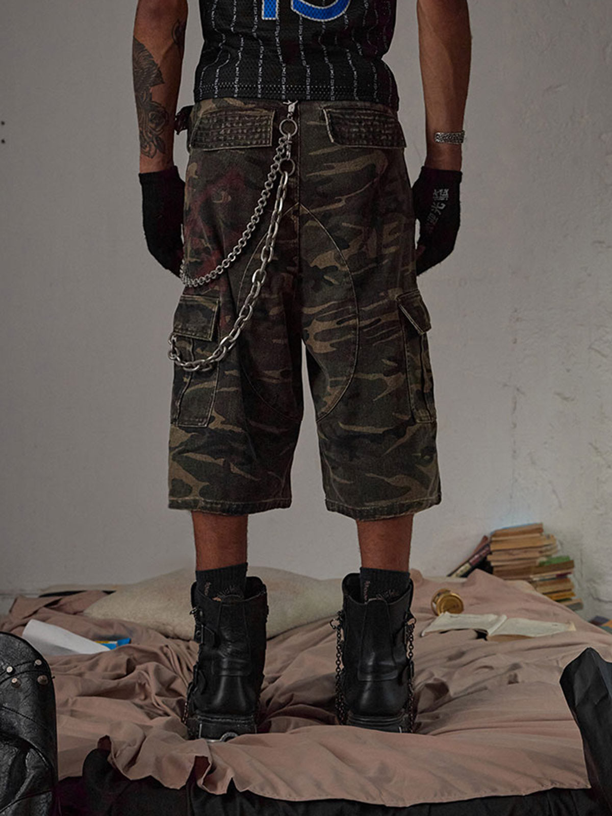 Thesupermade Multi Pockets Camo Jorts 