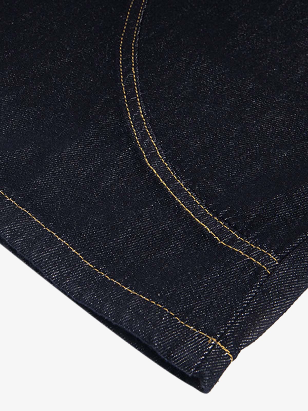 Fun Letter Pocket Barrel Jeans 