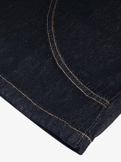Fun Letter Pocket Barrel Jeans 