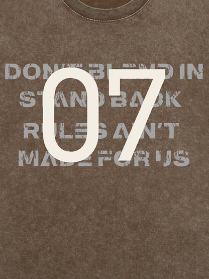 Distressed NO.7 Graphic T-Shirt 
