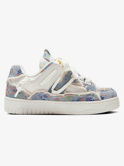 Destruction Series Tassel Contrast Color Sneakers - 2356 