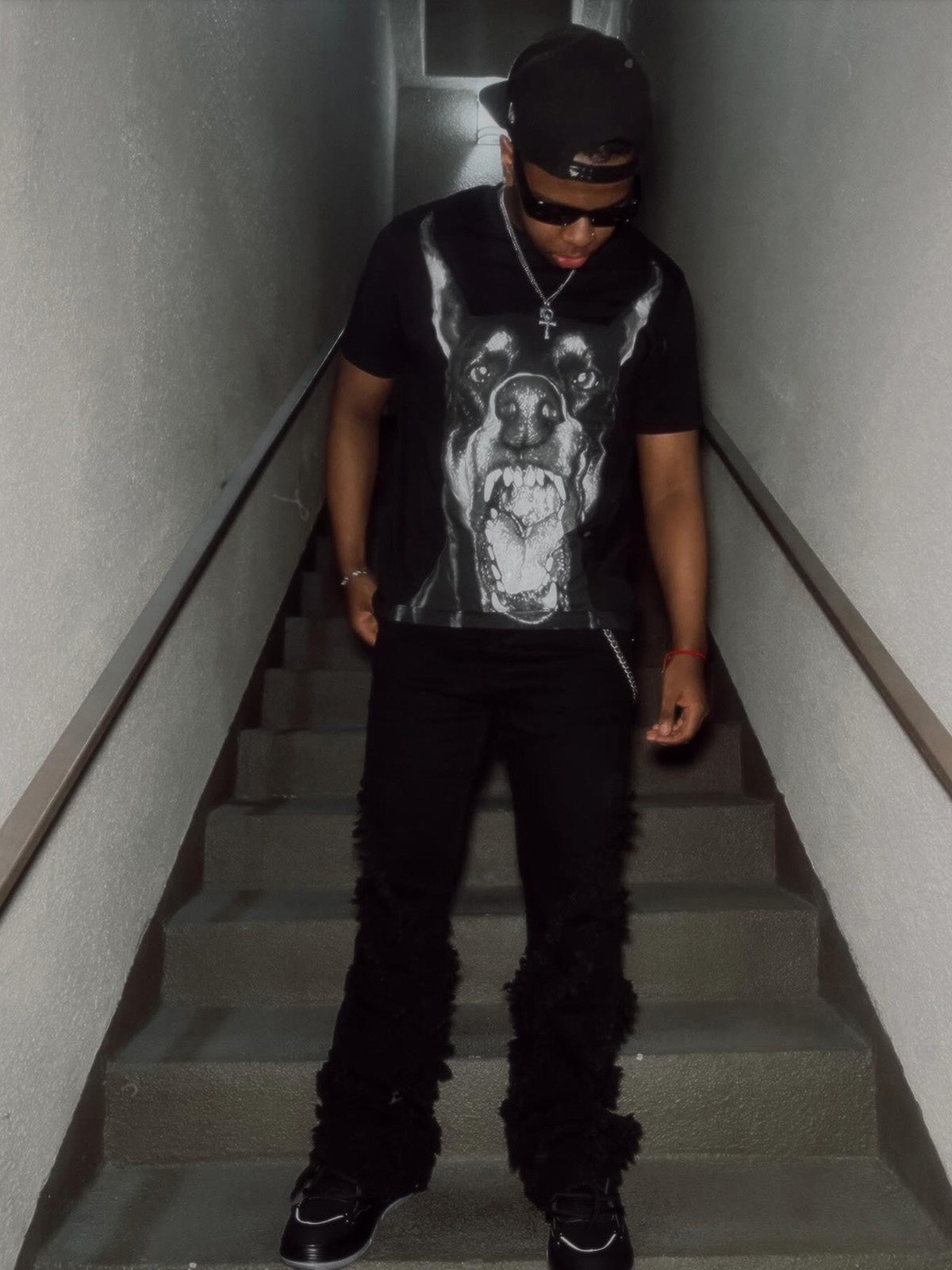 Thesupermade 3D Printed Doberman Dog Head Hip Hop T-shirt - 2063 