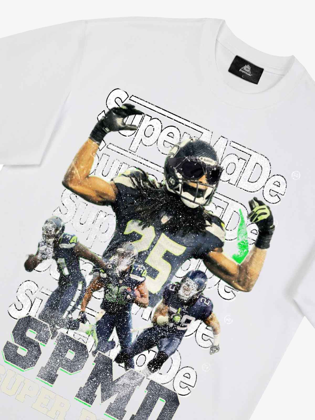 Super Bowl Football Print T-shirt - 2309 
