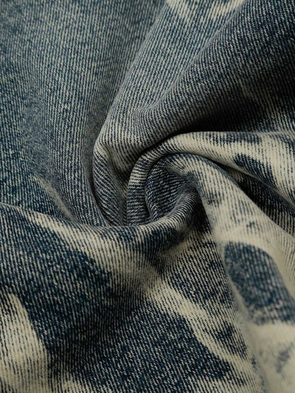 Retro Spray Monkey Washed Baggy Jorts 