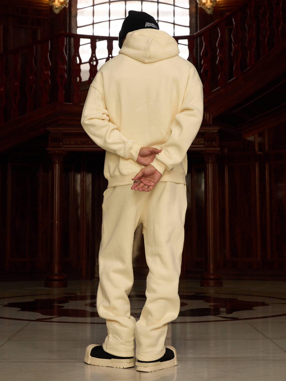 Thesupermade Street Hip-Hop Letters Fleece Tracksuit - 2230 