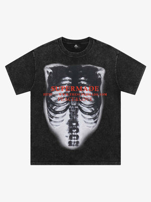 Thesupermade Skull Image Street Hip-Hop T-shirt - 2131 