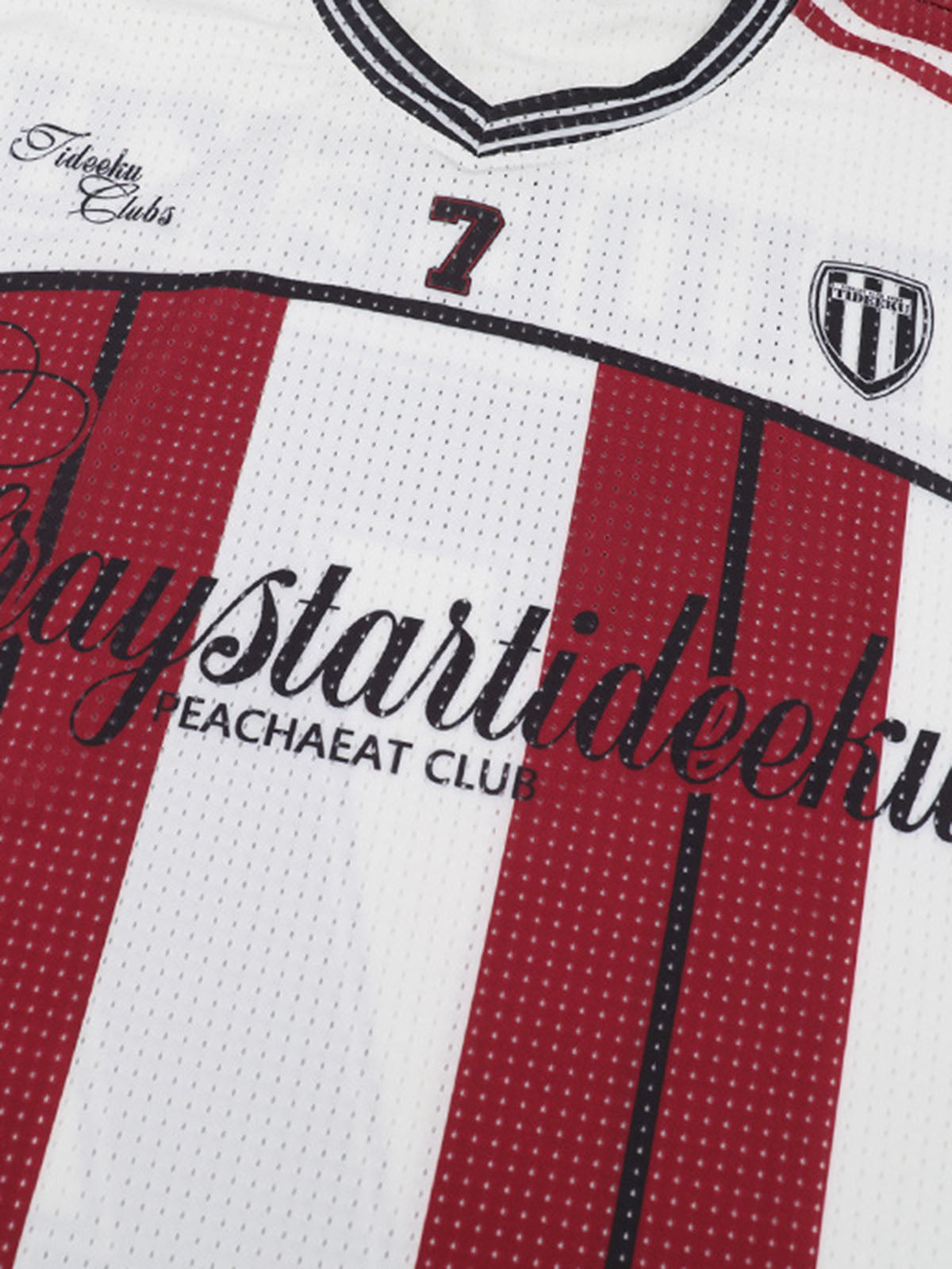 Stylish Striped Sports Jersey T-Shirt 