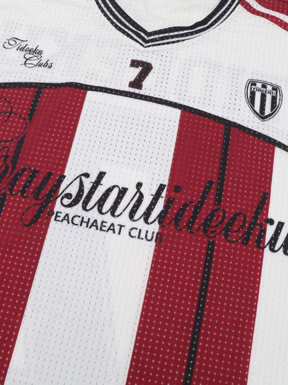 Stylish Striped Sports Jersey T-Shirt 