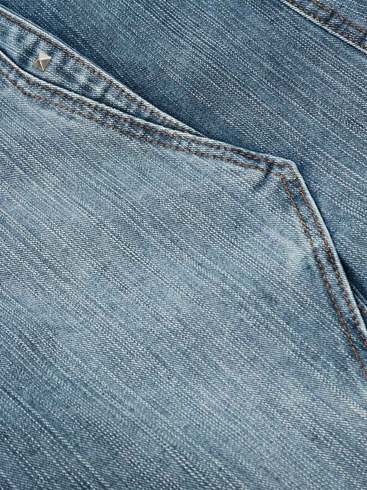Washed Distressed Deconstructed Riveted Jorts 
