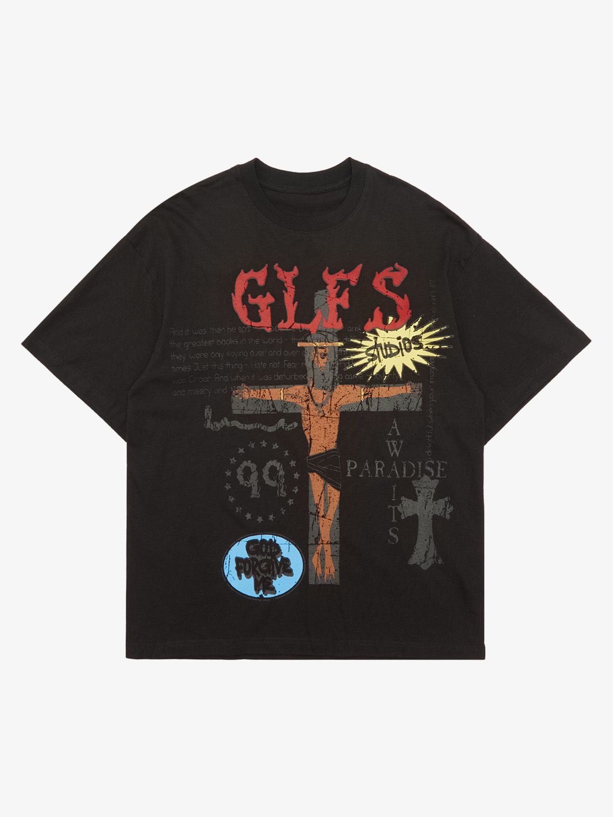 Thesupermade Funny Jesus Graffiti Street Rap T shirt