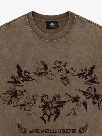 Original Vintage Angel Graphic Print T-Shirt 