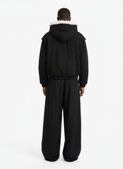 Spliced Fur Hooded Quilted Jacket - 2285 