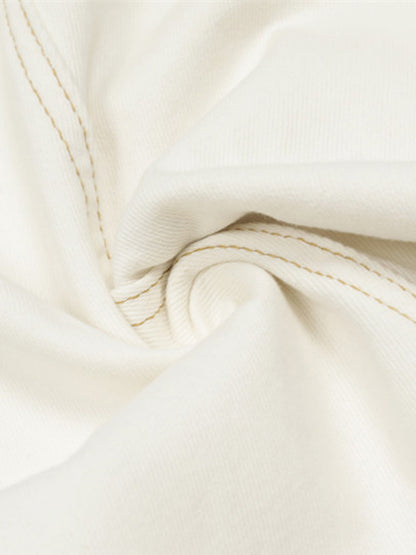 Embroidered Floral Patches Barrel Jeans 