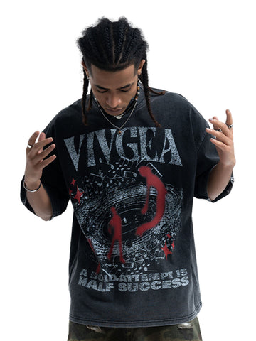 Washed Oversized Graphic T-Shirt 