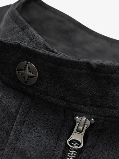 Matte PU Moto Leather Jacket 