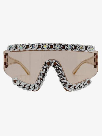 Chain-Embellished Sunglasses 