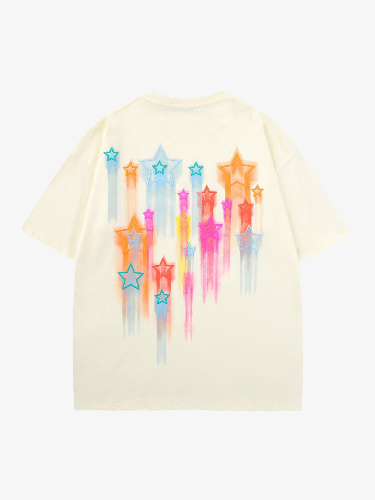 Thesupermade Colorful Full Stars Printed T shirt