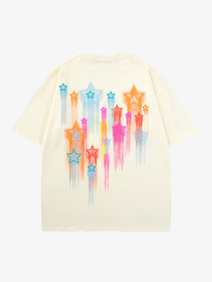 Thesupermade Colorful Full Of Stars Printed T-shirt 