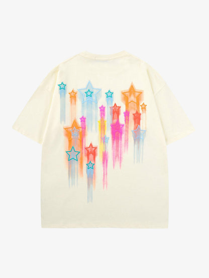 Thesupermade Colorful Full Of Stars Printed T-shirt 