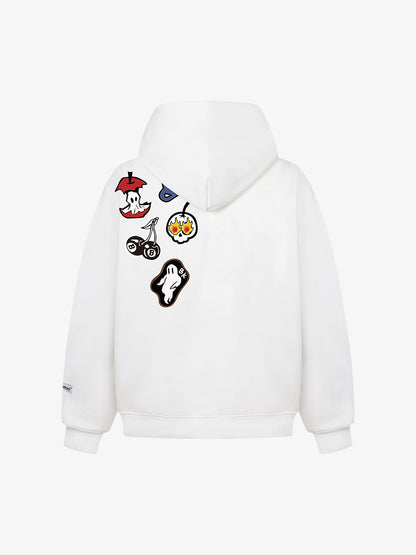 Street Embroidered Letter Badge Hoodie 