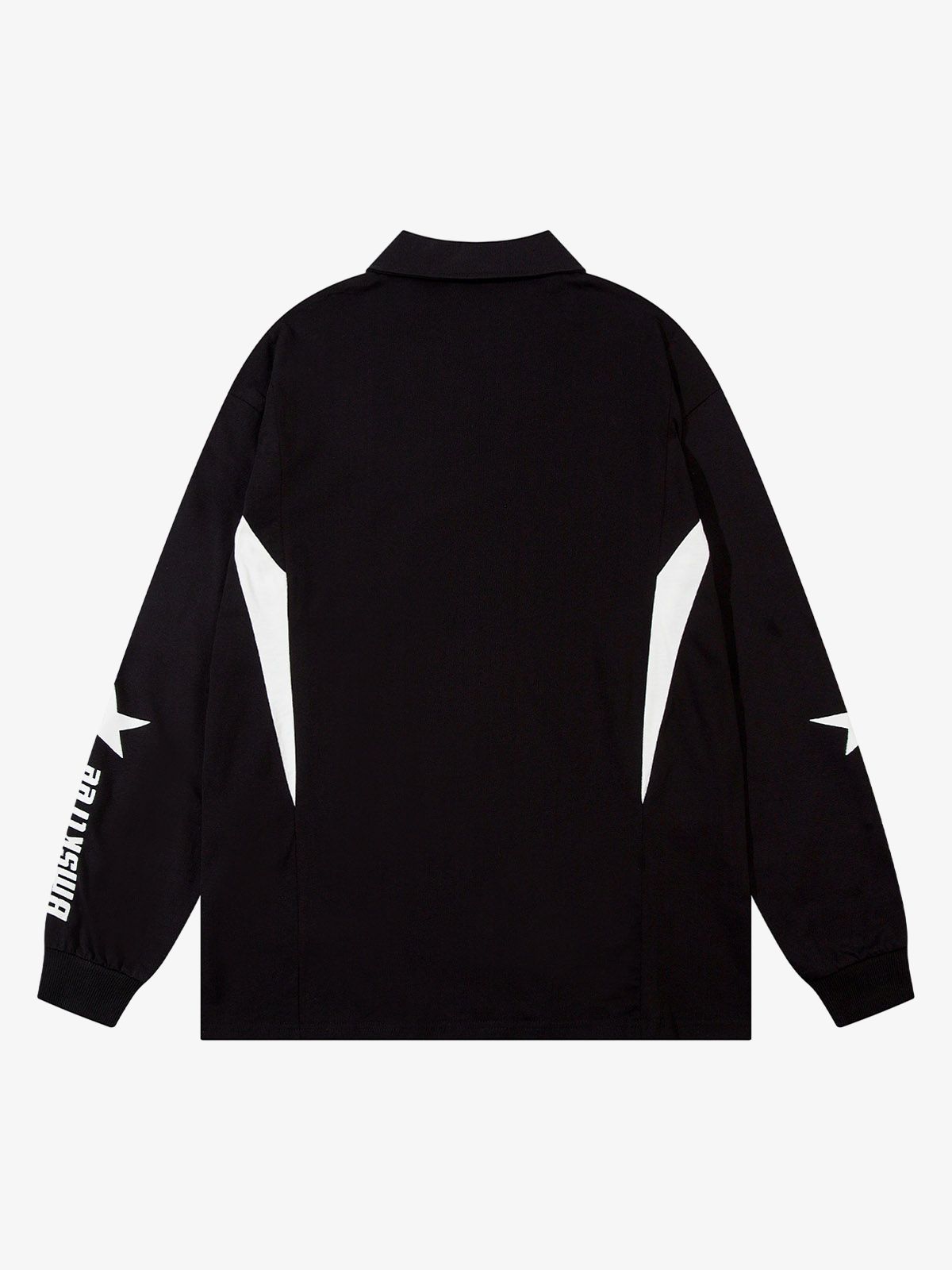 Thesupermade Star Contrast Color Long Sleeve Quarter Zipper Shirt 