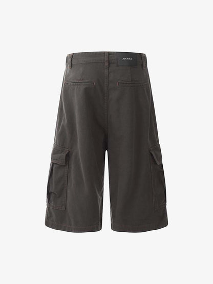 Thesupermade High Street Multi-pocket Workwear Casual Jorts 