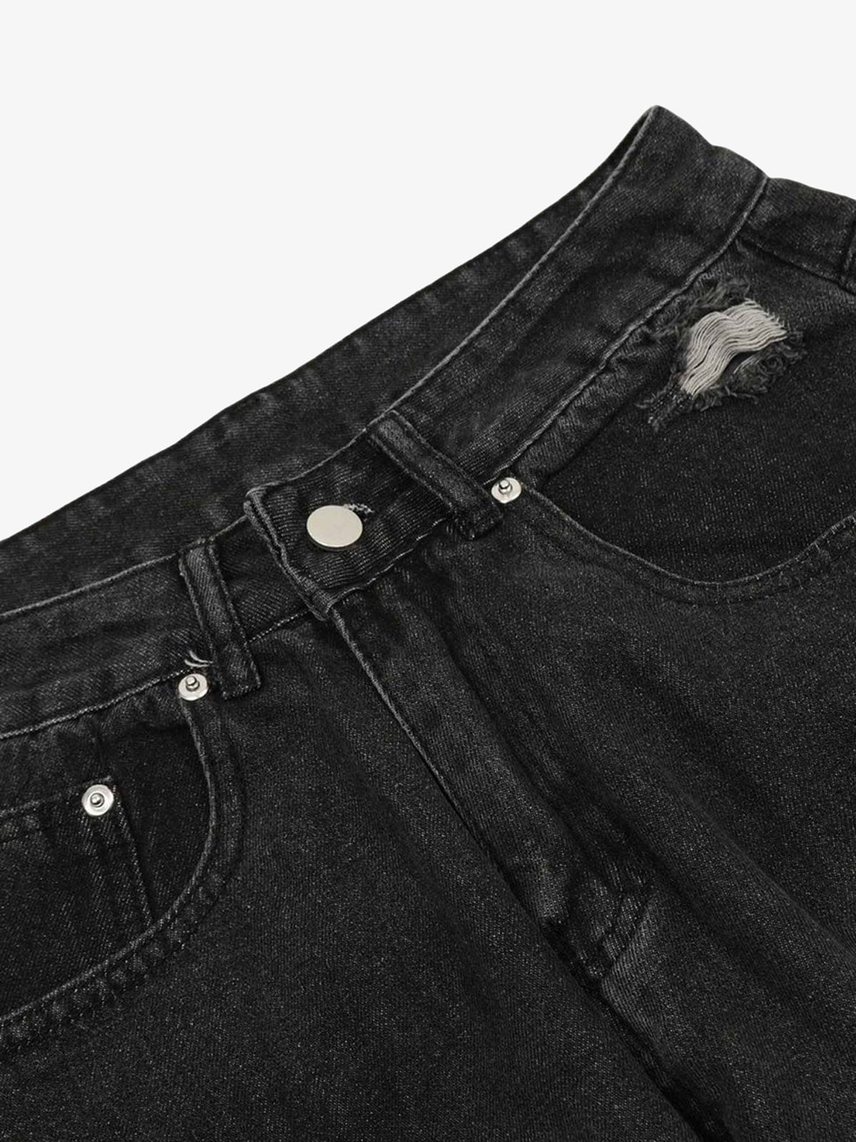 Thesupermade Washed Multi-pocket Work Cargo Jeans - 1830 